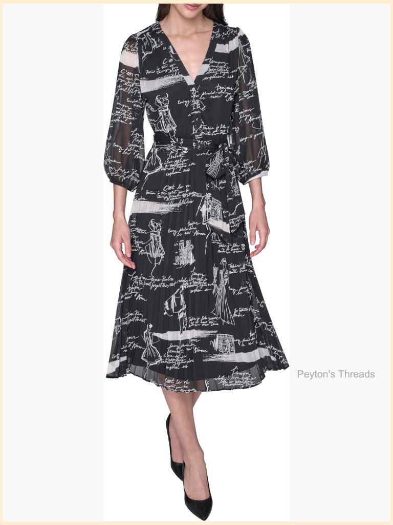 V-Neck Sleeveless Printed Crinkle Chiffon Tie Waist A-Line Maxi Dress